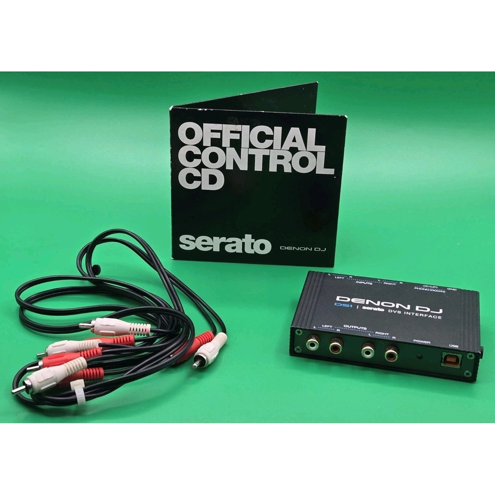 Denon DJ DS1 Serato DVS Interface Black with Control CD Used Only Aux Cable
